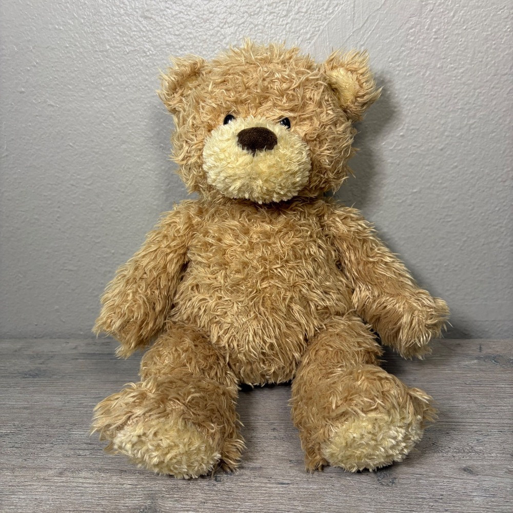 Gund Stitchie Teddy Bear Tan Shaggy Plush Stuffed Animal 6047533 11 inch